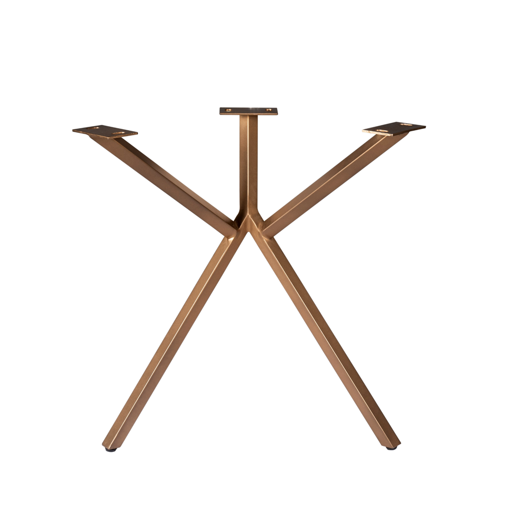 Tischbein Y Bronze – Elegantes Metallgestell mit Bronzefinish, 53 x 71 x 74 cm, passend für Tischplatten 160–300 cm