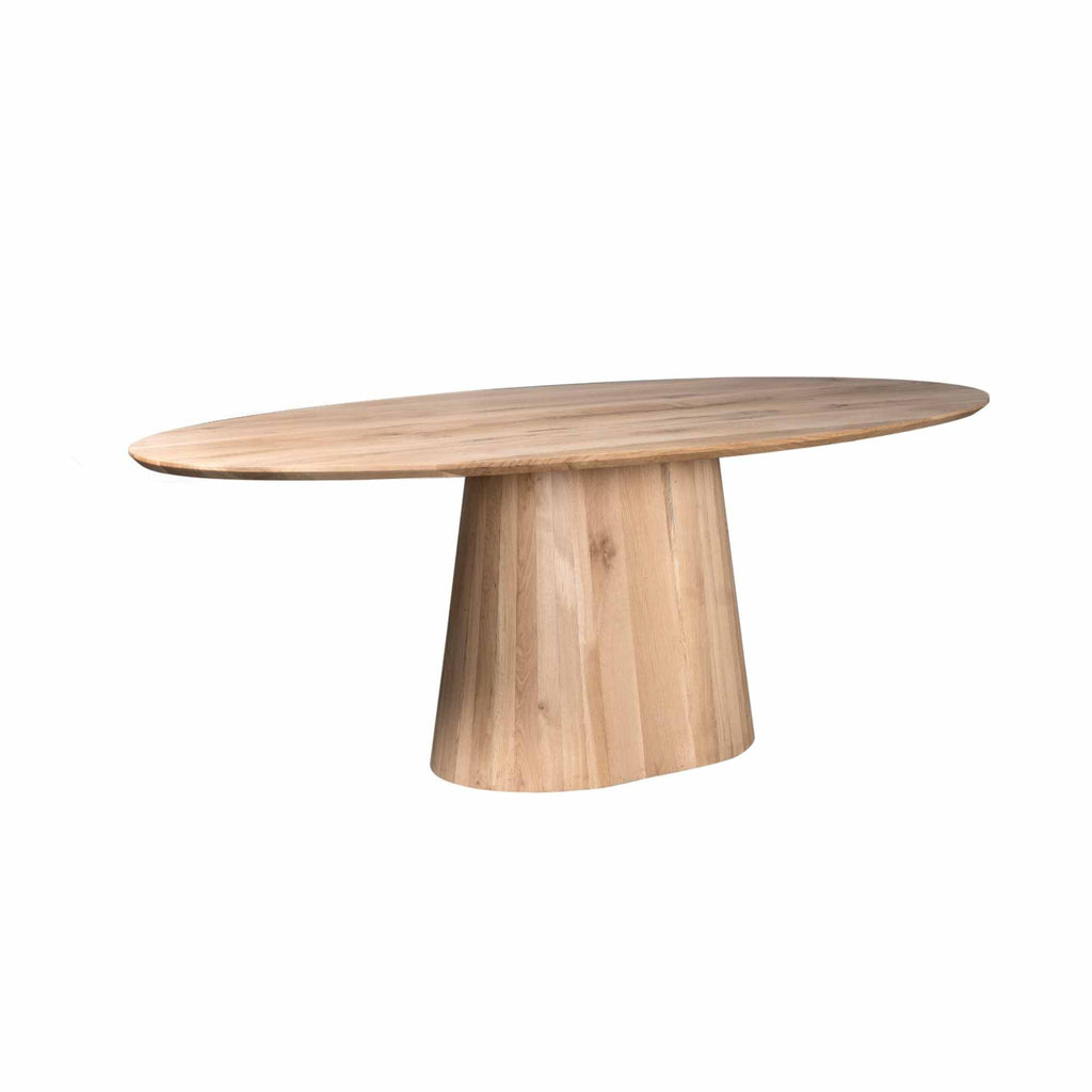 Esstisch Verona Natur - massives Eichenholz, Oval 210 x 110 x 76 cm