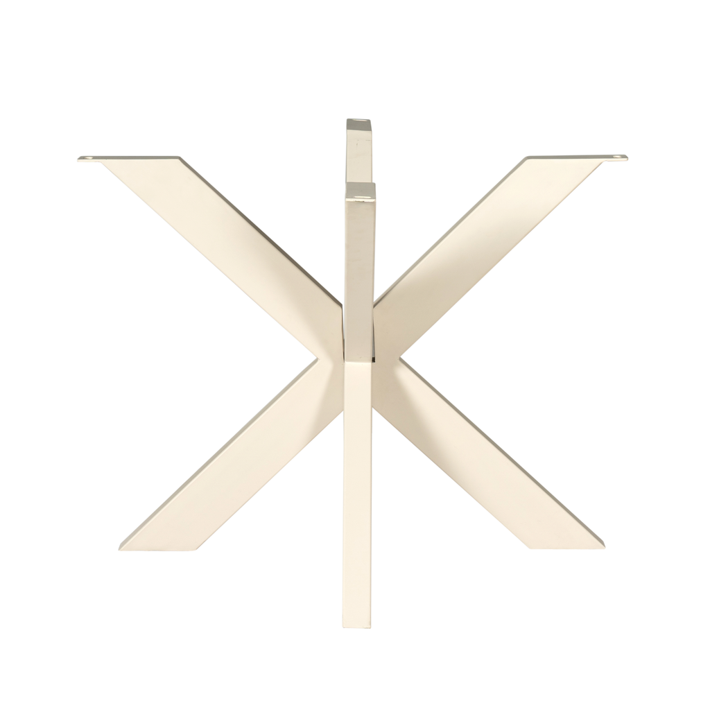 Tischbein Matrix Sand – modernes Metallbein für runde Tischplatten, 100 x 100 x 73 cm, stilvolles Fundament für individuelle Esstische