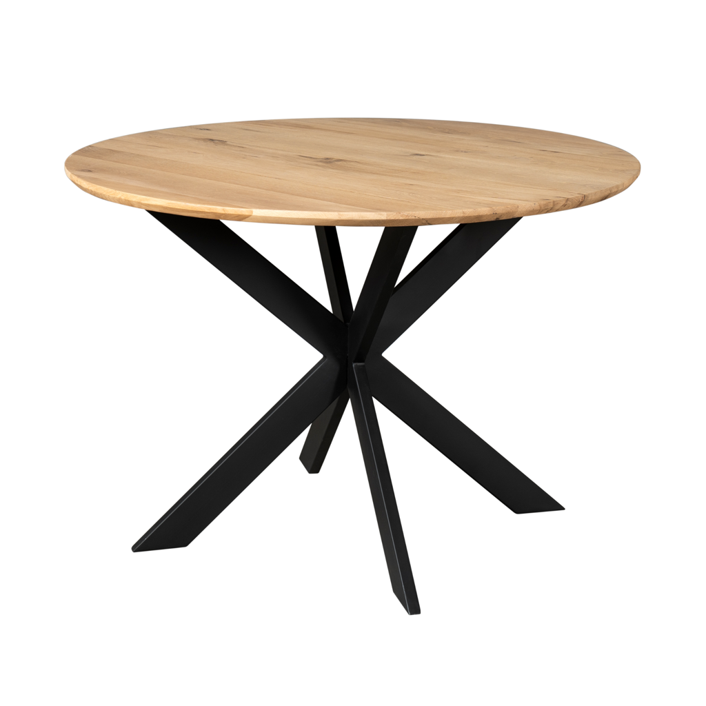 Esstisch Evoque Natur–massives FSC Eichenholz, Rund Ø110x76 cm