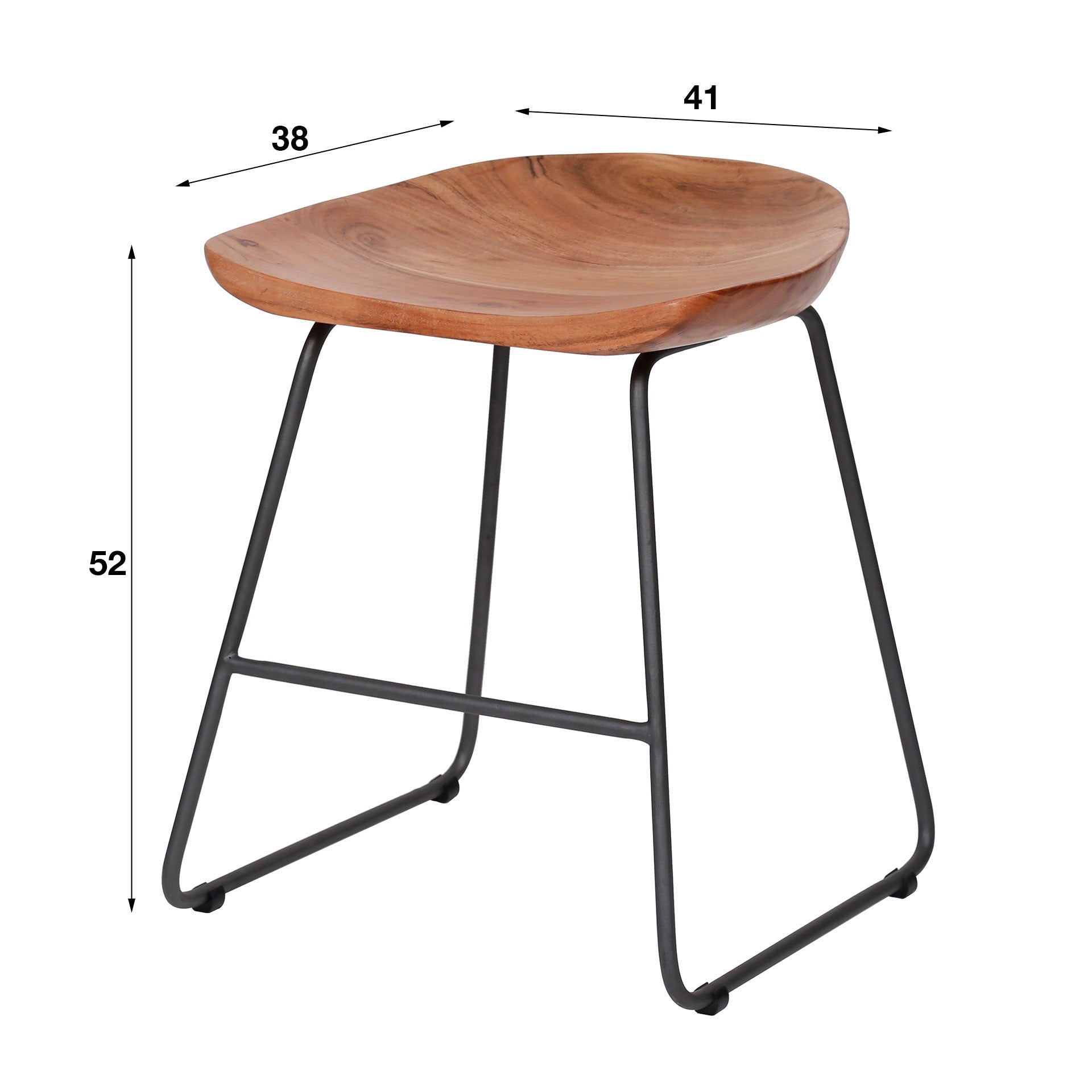 Hocker – Olivo Studio – Massivholz Akazie natur