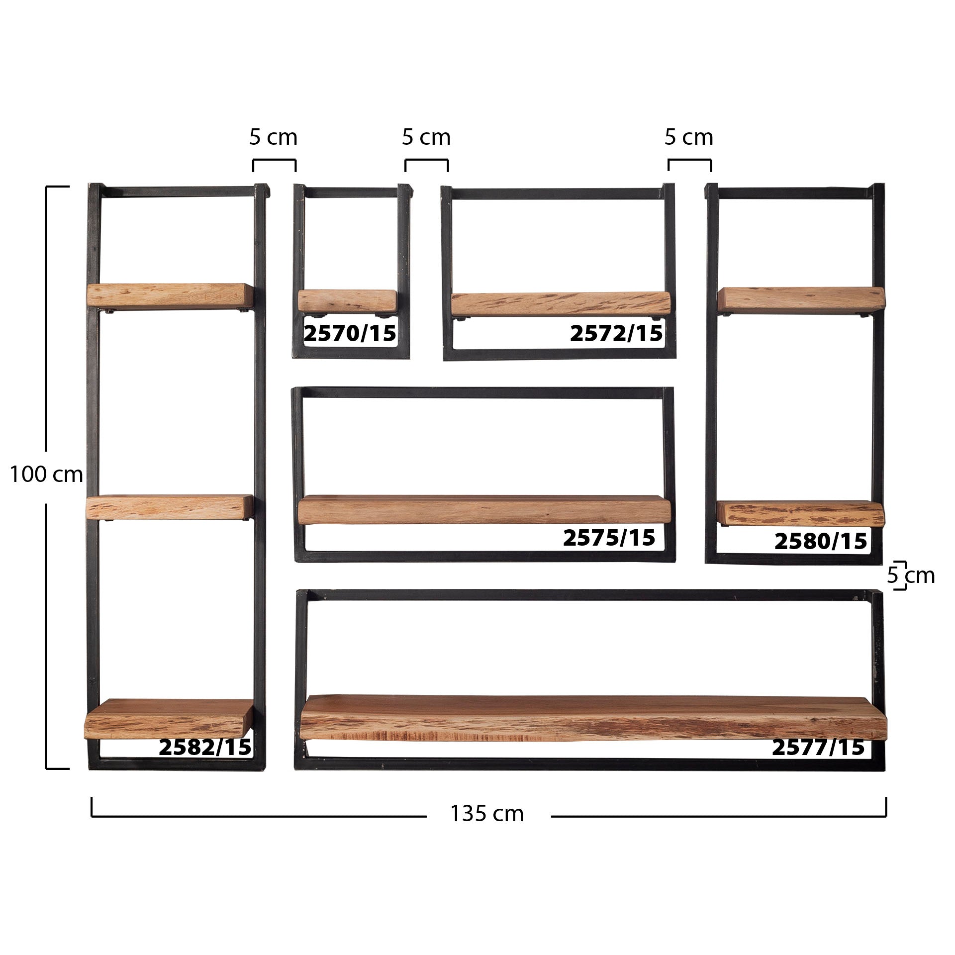 Regal – Vivo Loft – Massivholz Akazie natur
