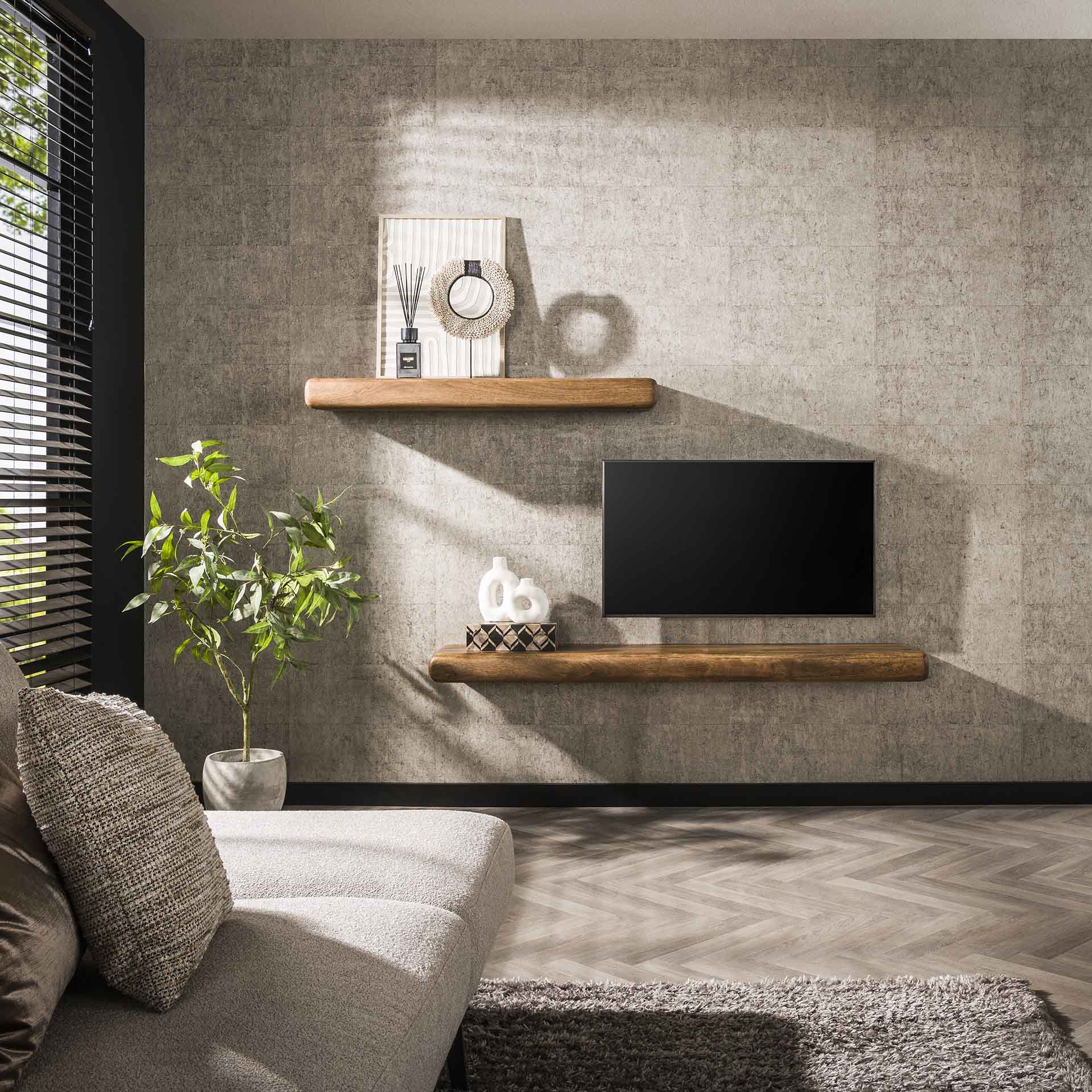 Regal – Calda Halo – Massivholz Mango Sandfarbe
