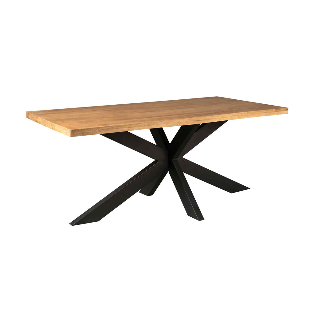 Esstisch Delta Natur – Mangoholz massiv, Rechteckig 200 x 100 x 76 cm