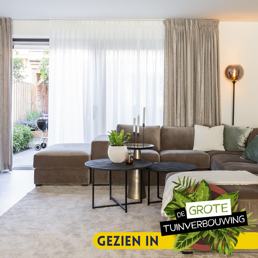 Couchtisch-Set Aloy Schwarz Ø70/60 cm – 2 runde Mangoholz Tische mit Metallgestell, modern & funktional