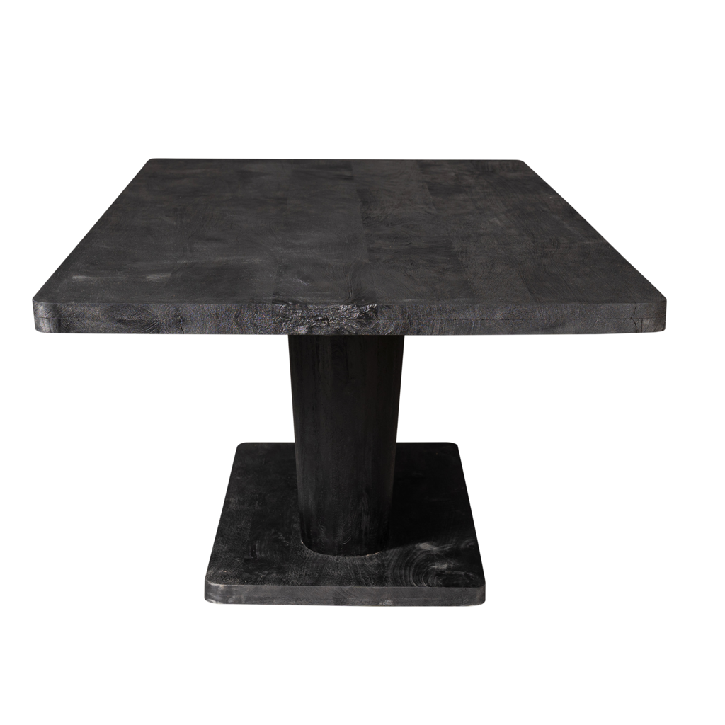 Esstisch CocoMer – massives Mangoholz in schwarz 200x110
