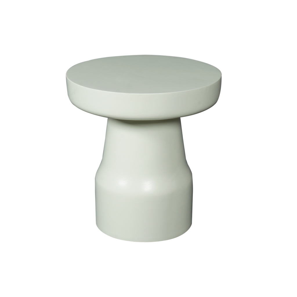 Beistelltisch Drummy Grün – Mangoholz, 40 x 40 x 42 cm, einzigartiges Design