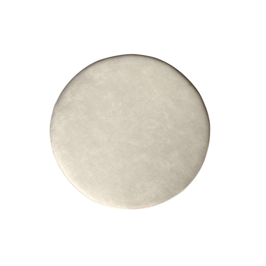 Runder Hocker MeinLieblingsplatz Creme – Vielseitiger Pouf als Sitzgelegenheit, Fußhocker oder Deko-Element, Ø80 x 39 cm