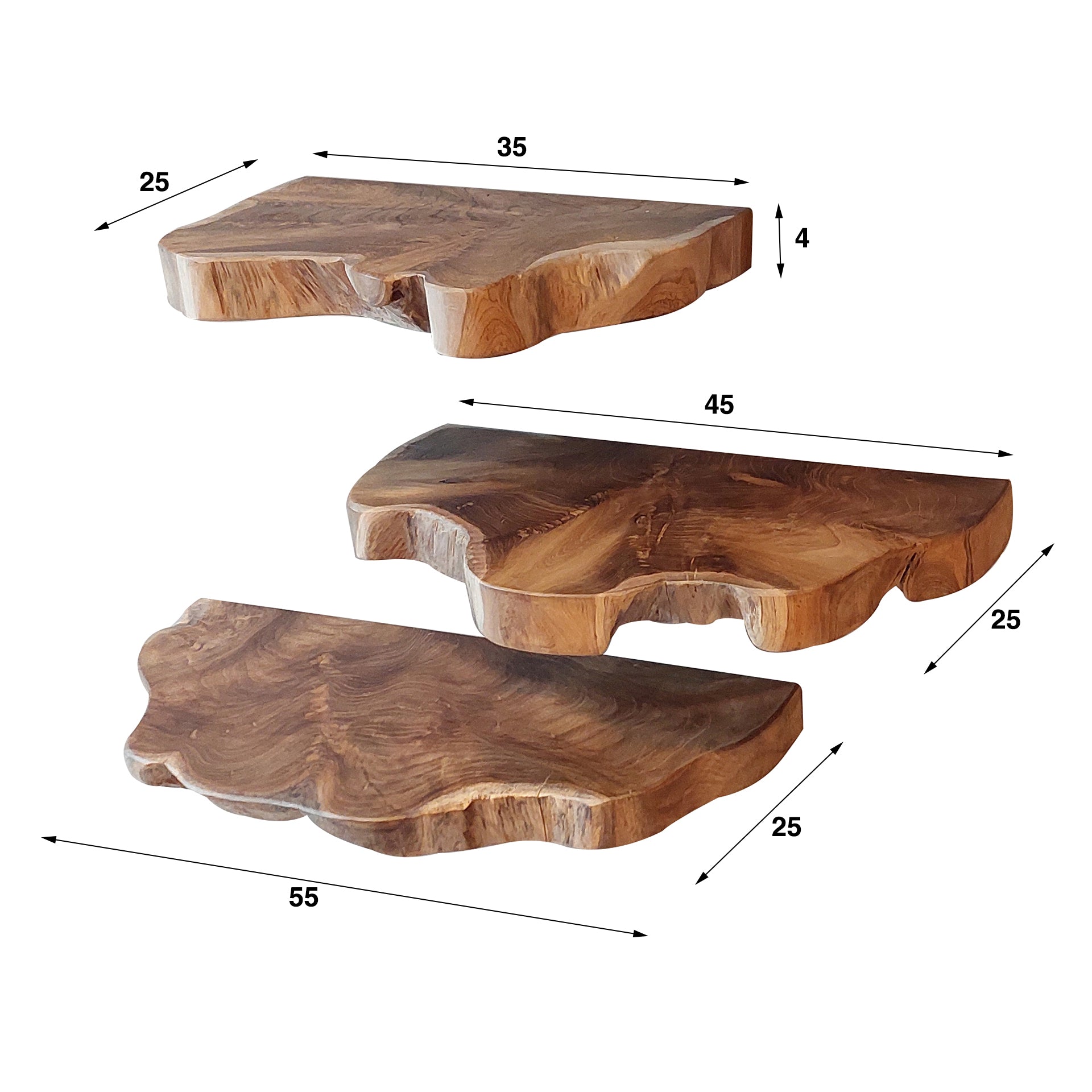 Regal – Helio Hue – Massives recyceltes Teakholz