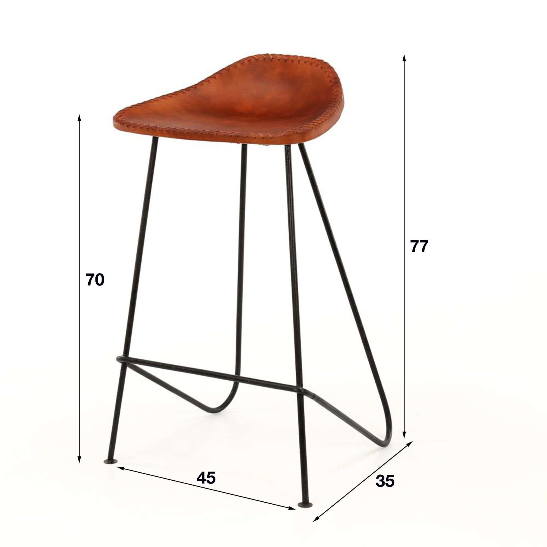 Stuhl – Scalea Design – Leder – Braun