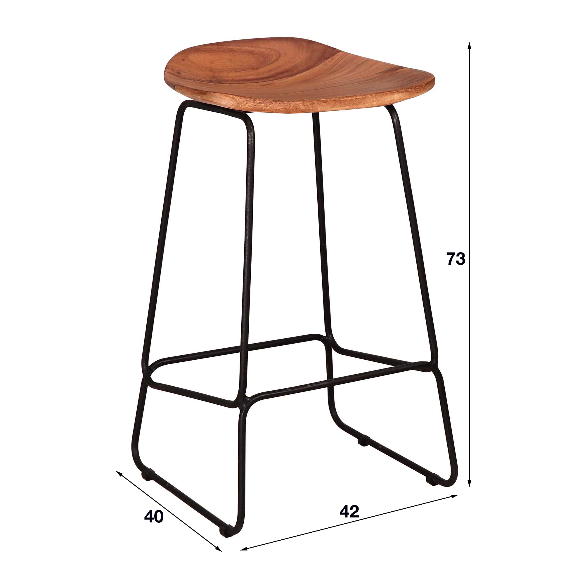 Stuhl – Novum Frame – Massivholz Akazie natur