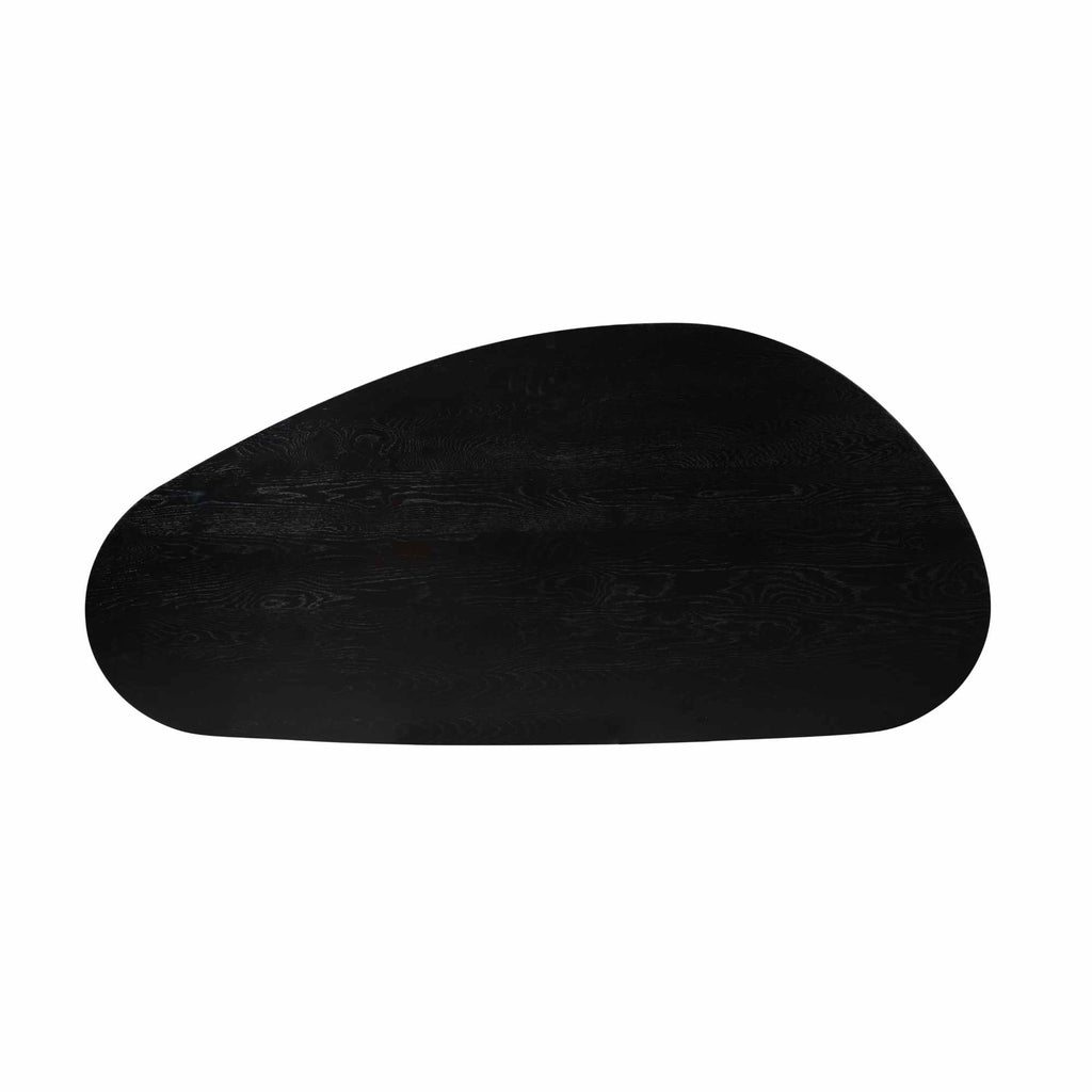 Esstisch Sky Schwarz-FSC Eichenholz, organische Form, 180x84x76 cm