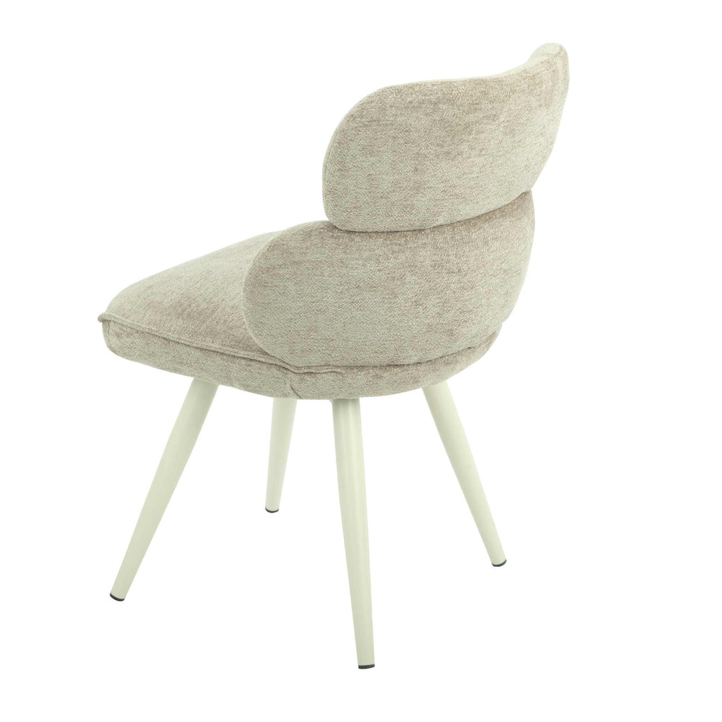 Esszimmerstuhl Abby Taupe – 57x58,5x80 cm Polsterstuhl mit Rückenlehne & schlanken Beinen