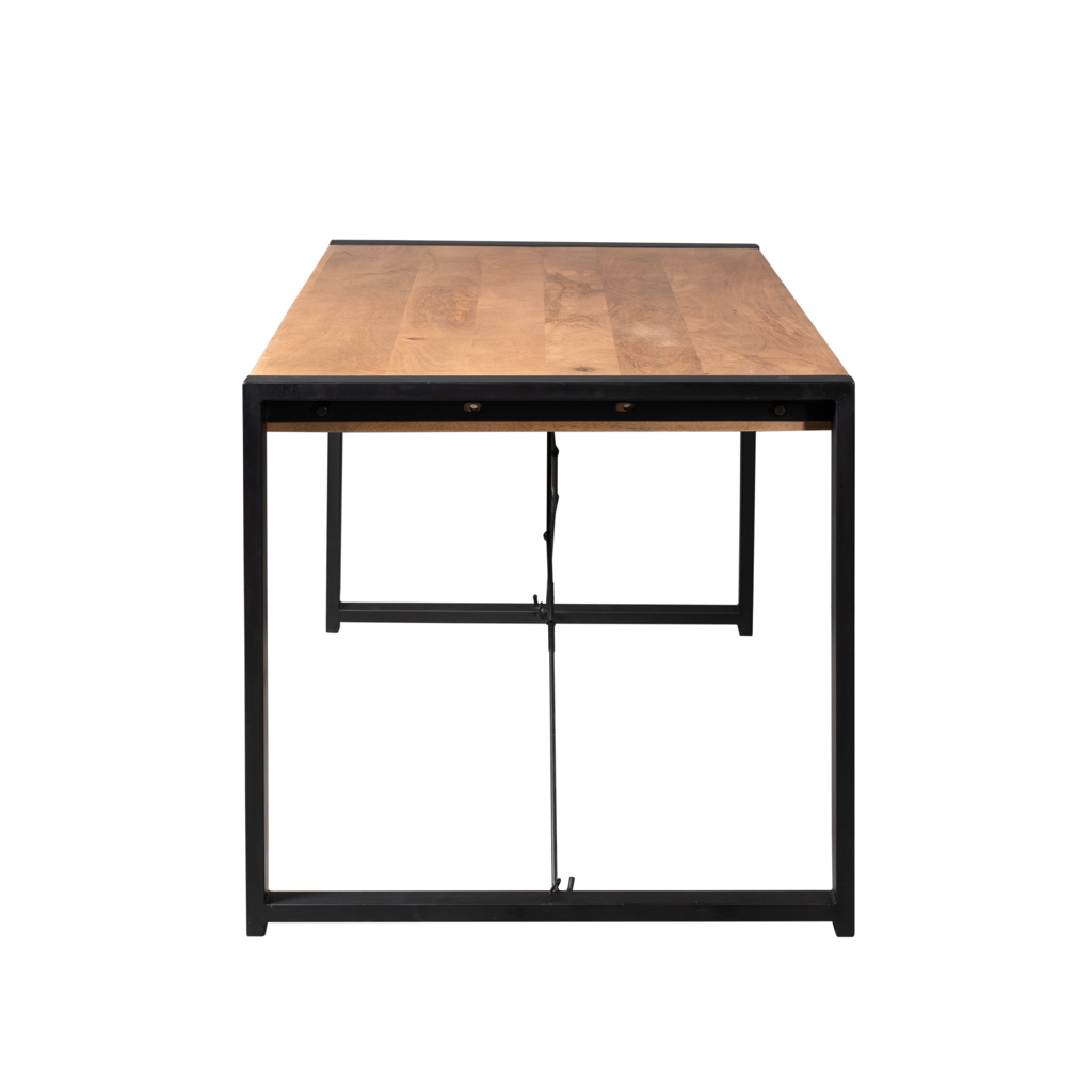 Esstisch Bori Natur – massives Mangoholz 200x90 cm mit U-Gestell