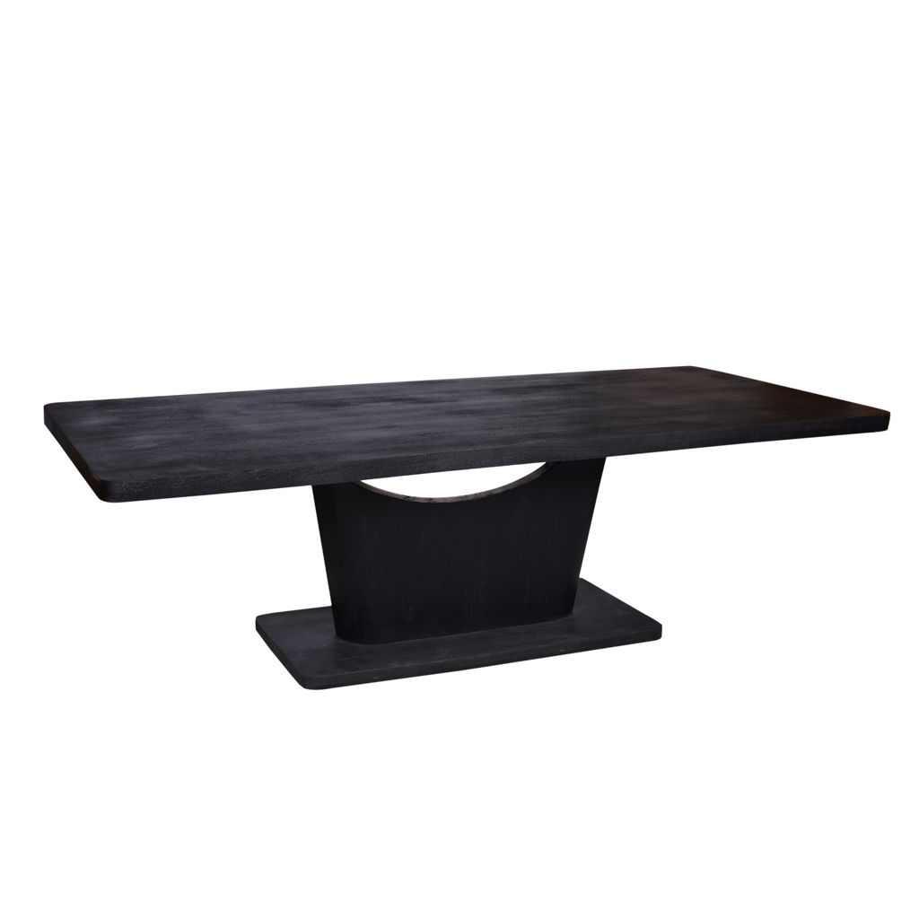 Esstisch CocoMer – massives Mangoholz in schwarz 200x110