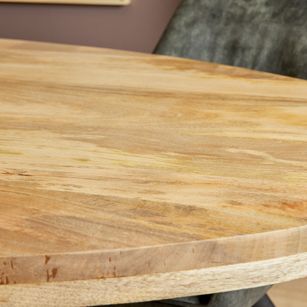 Esstisch Delta Natur – Massives Mangoholz, Oval 210x100x76 cm