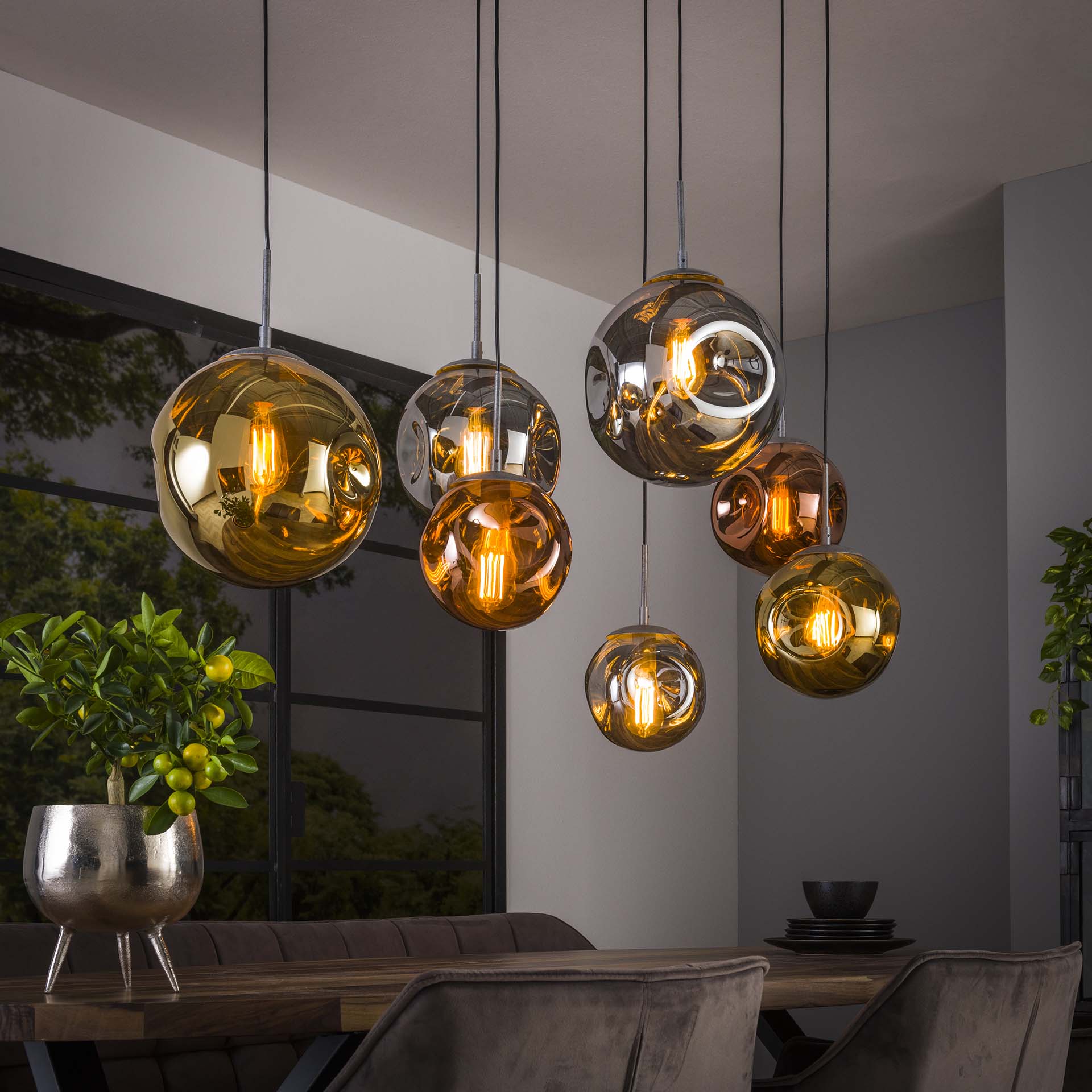Hängeleuchte – Avani Casa – Alt Silber Finish