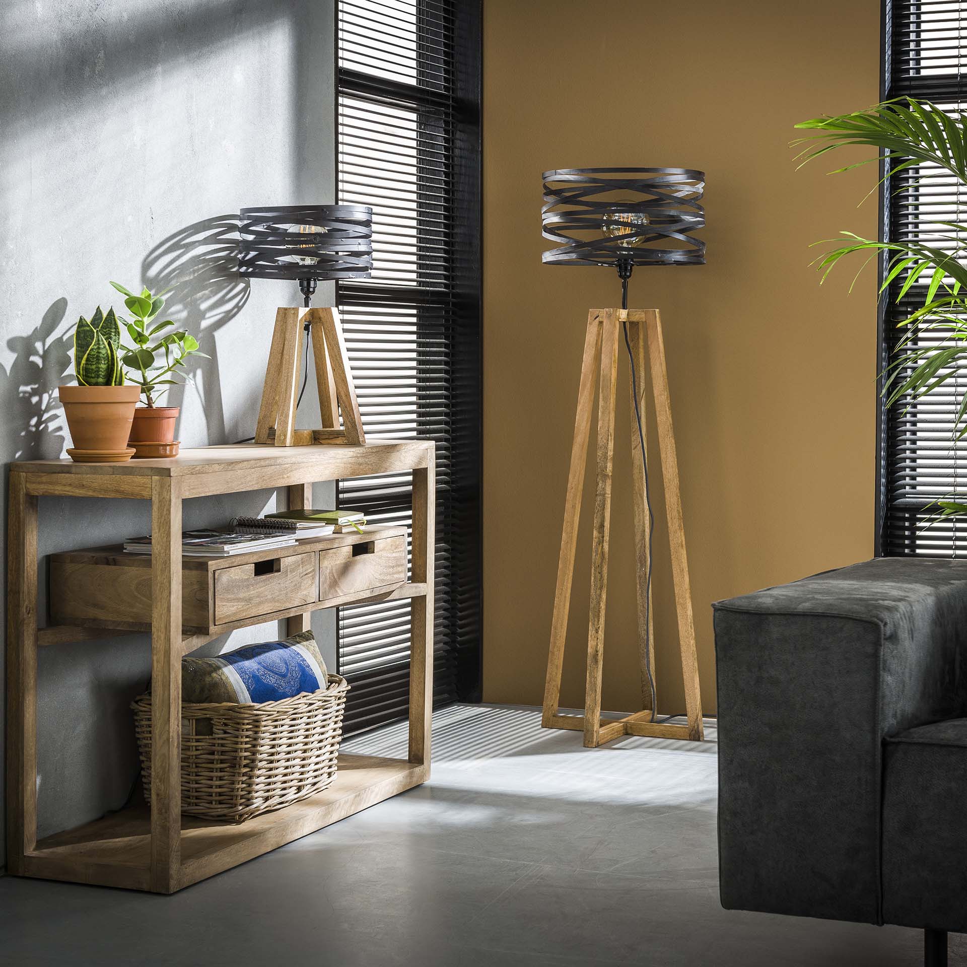 Tischleuchte – Modena Noir – Slate grey