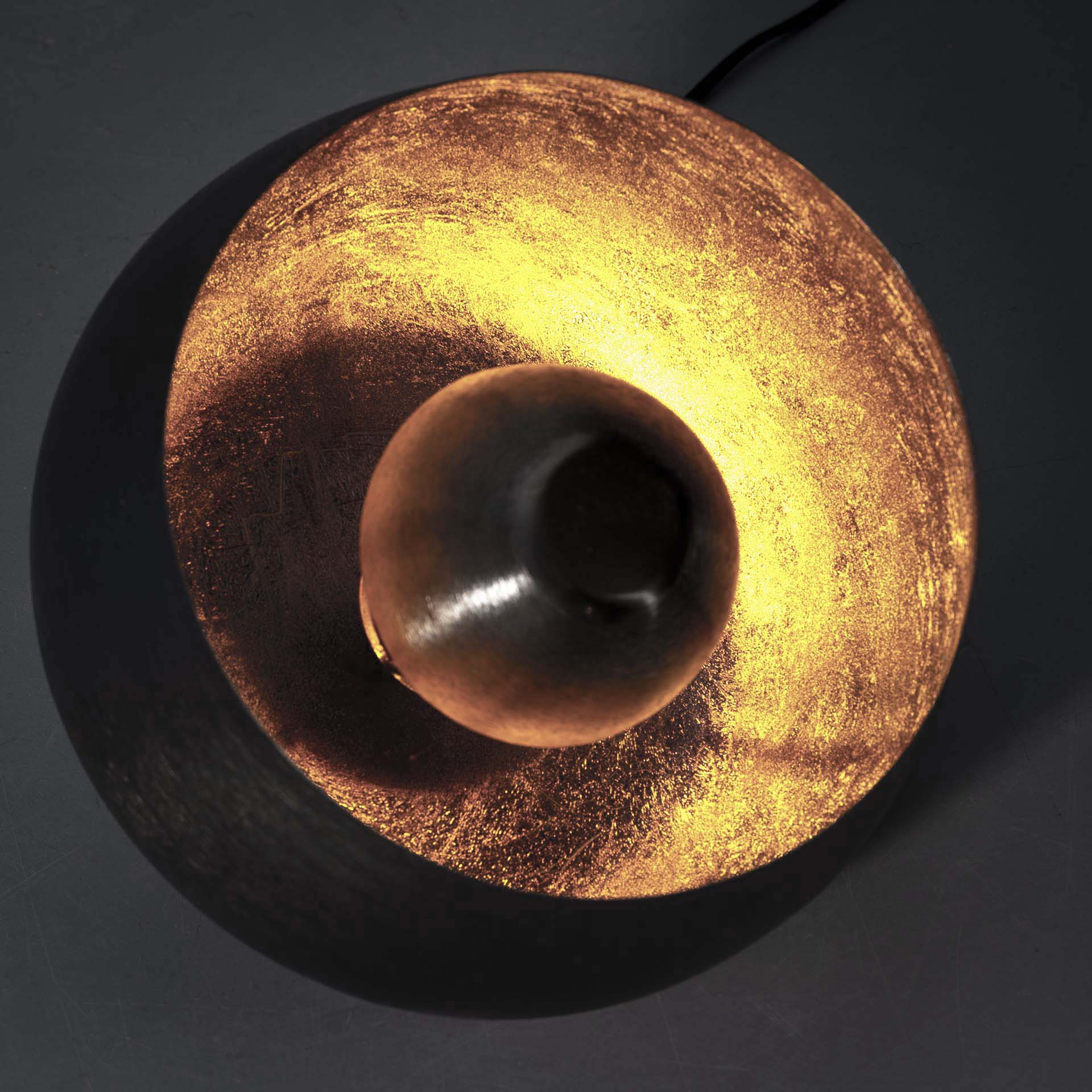 Tischleuchte – Aurora Stone – Schwarz Nickel