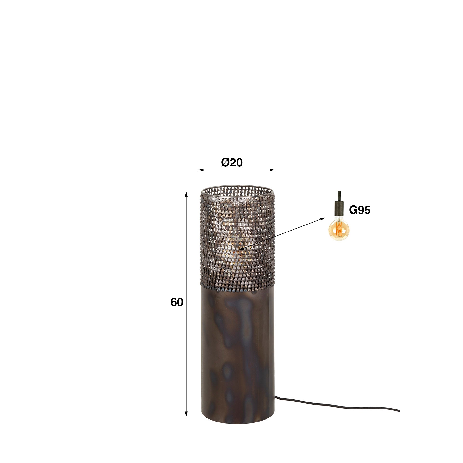Stehleuchte – Vivo Aura – Schwarz-braun