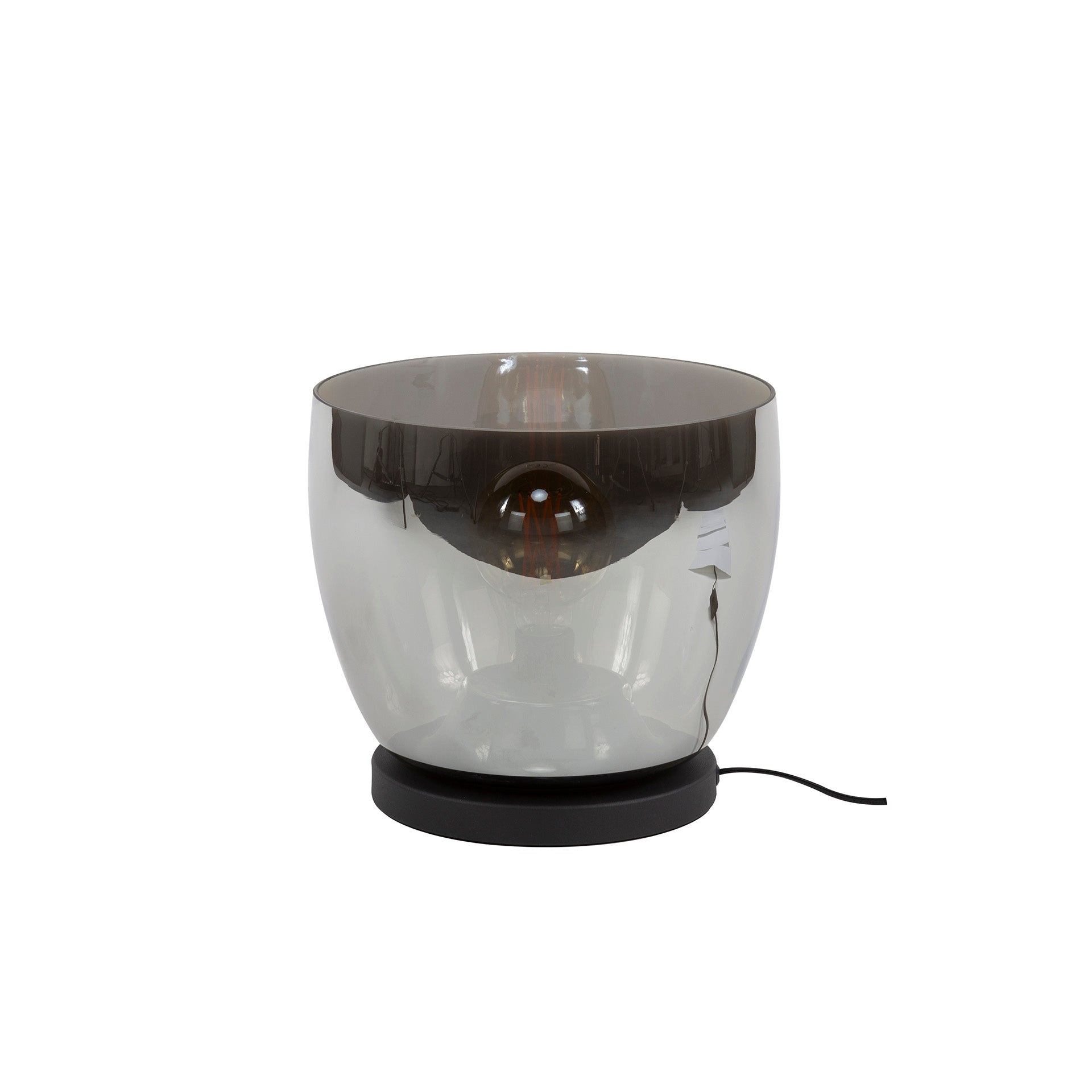 Stehleuchte Martina UP L Glas Ø29×27×150 cm – stilvolle Glas-Leuchte in Smoke Grey, LED geeignet