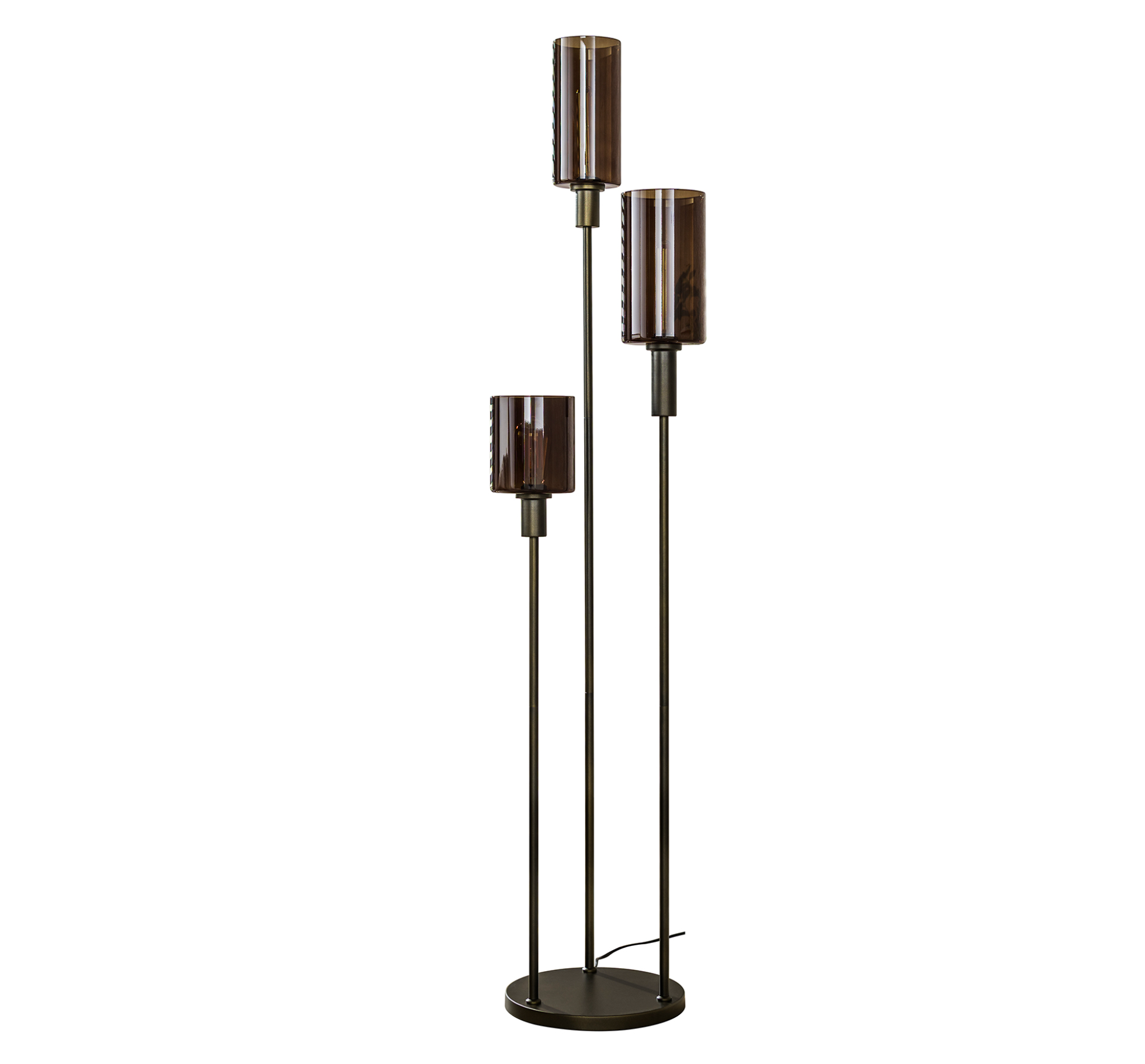 Stehleuchte Liora – 3-flammiges Design mit Glas & Bronze, 33 x 33 x 165 cm