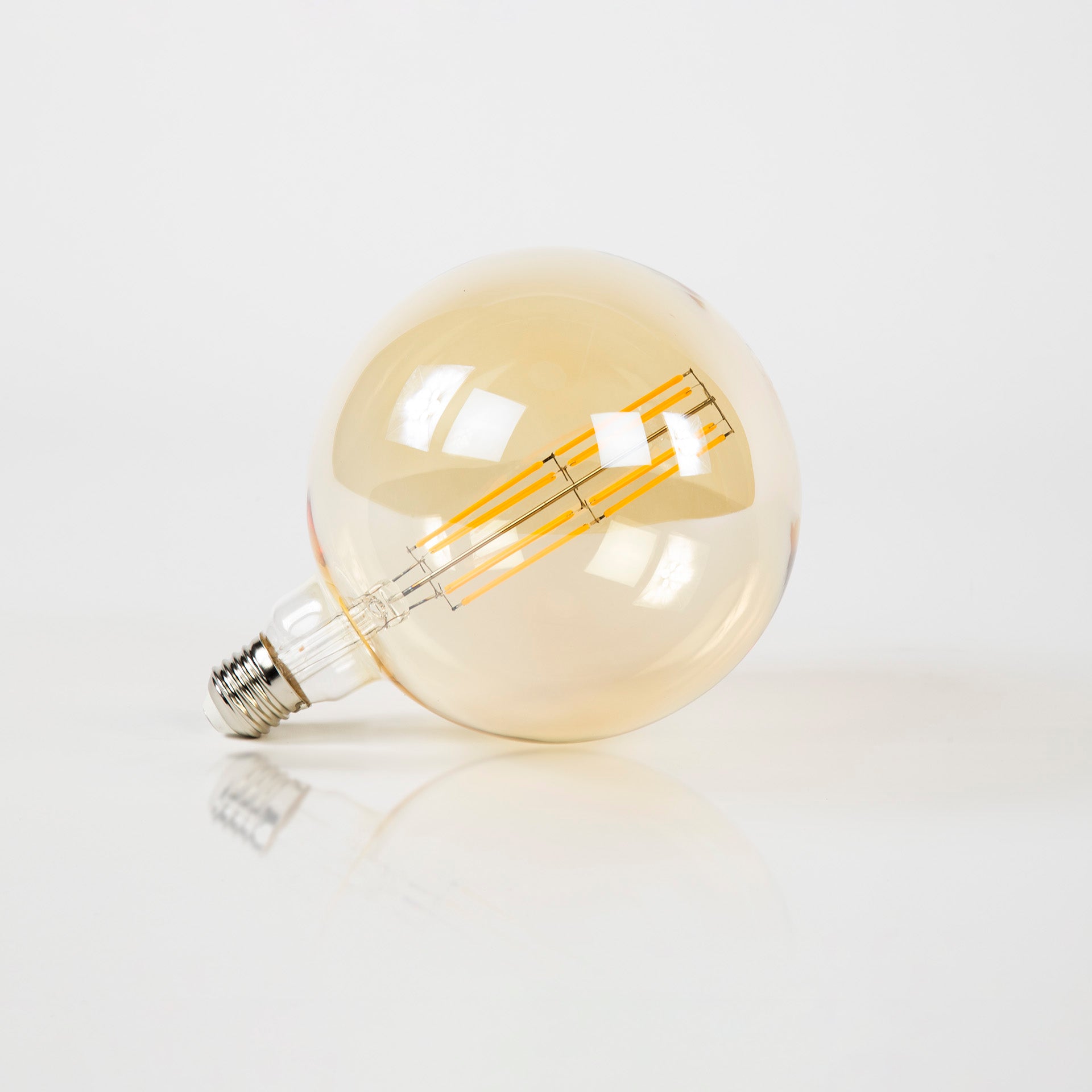 LED Filament Globus G150 Ø15 cm E27 – dimmbare Vintage Glühbirne, 12W, 2100K extra warmweiß, 800 lm