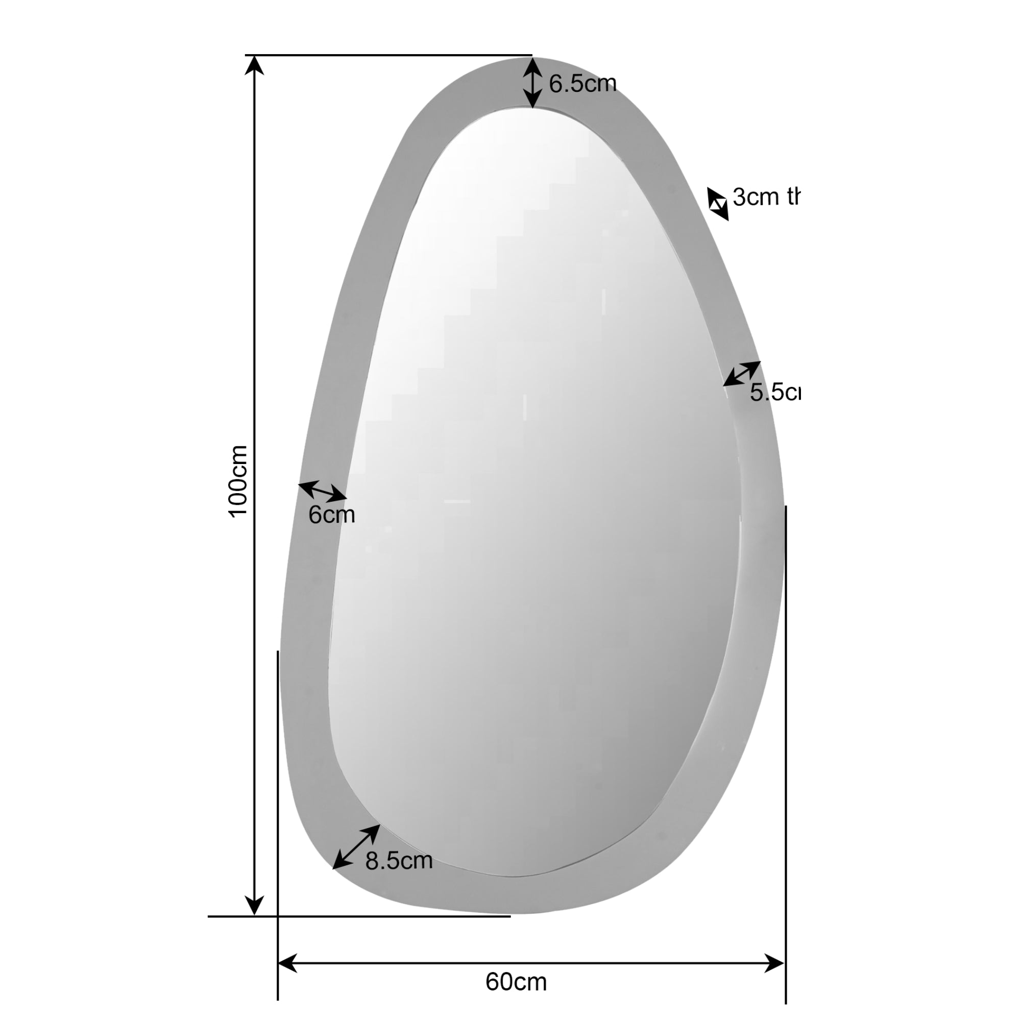 Spiegel Lou | 60 cm | Braun