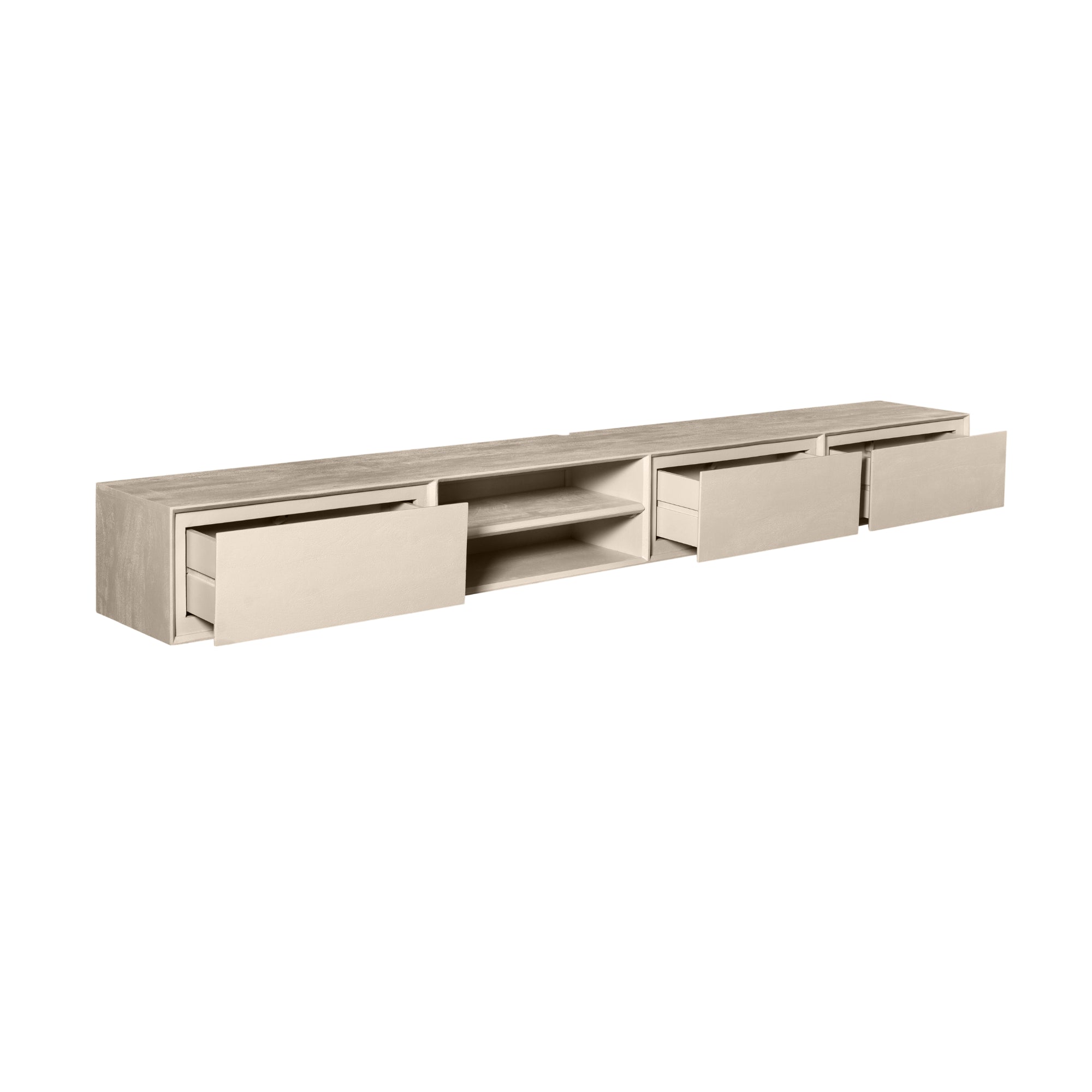 Schwebendes TV-Möbel Ambiance Sand | 280 cm