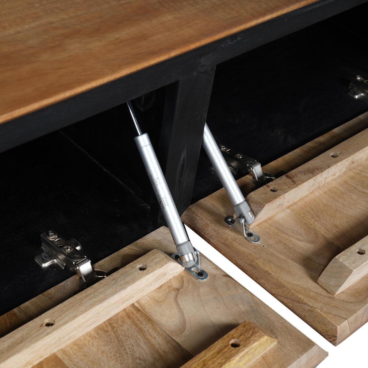 Konsolentisch Rois Mango Natur 150x35x76 cm – moderner Tisch mit 3 Schubladen & Metallgestell