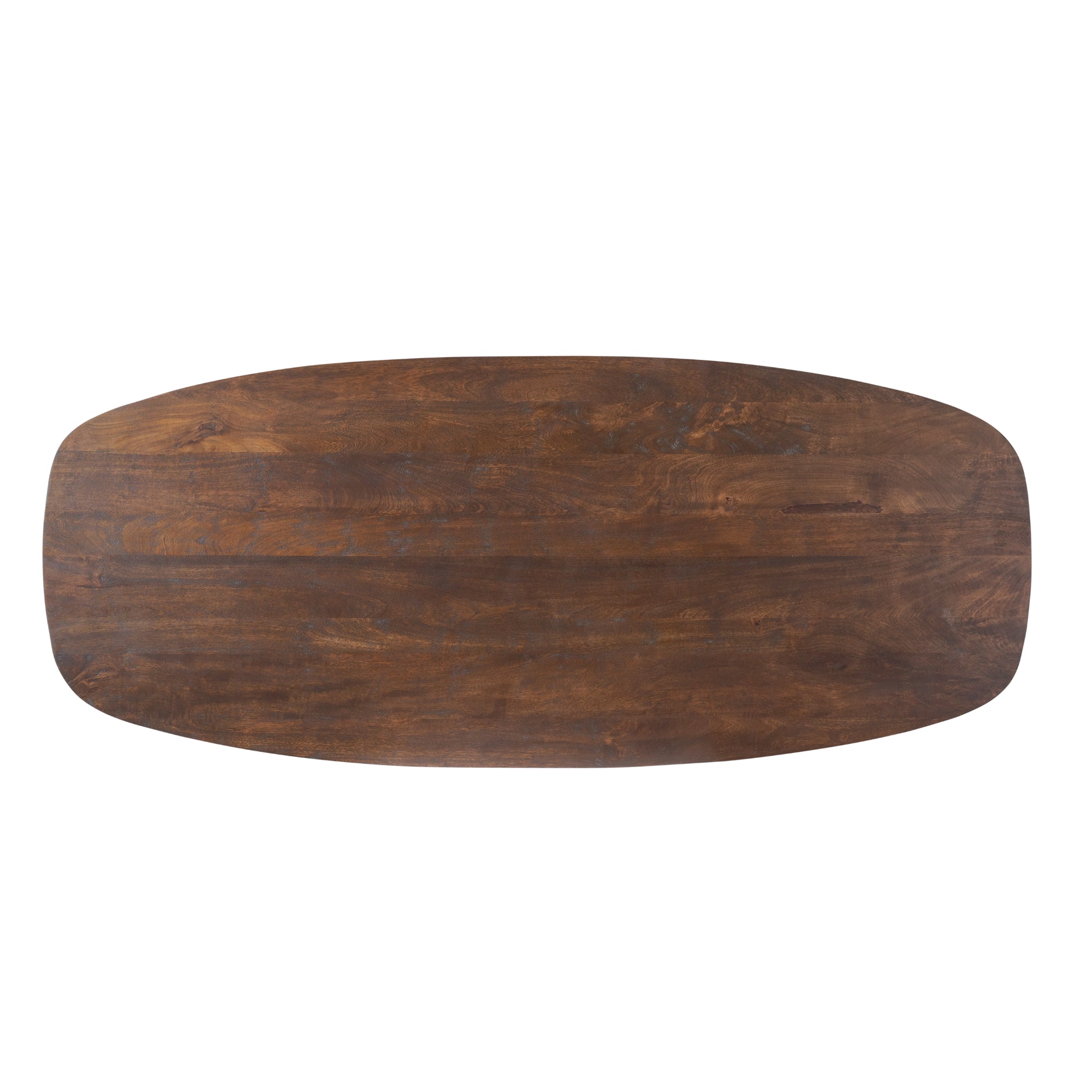 Esstisch Lunero Braun – Massives Mangoholz, Oval 200 x 100 x 76 cm
