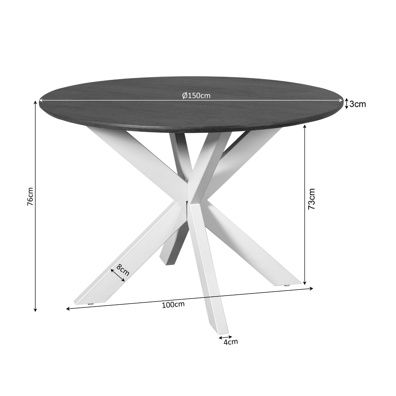 Esstisch Mandy Natur | 150 cm | Rund
