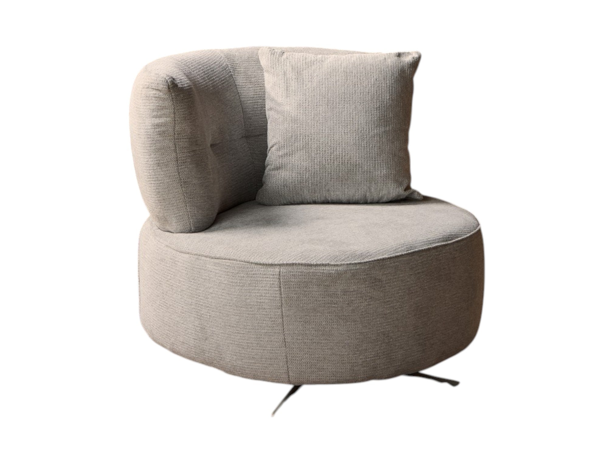 Sessel Julia Hellgrau – moderner Polstersessel mit Kissen, 82 x 91 x 86 cm