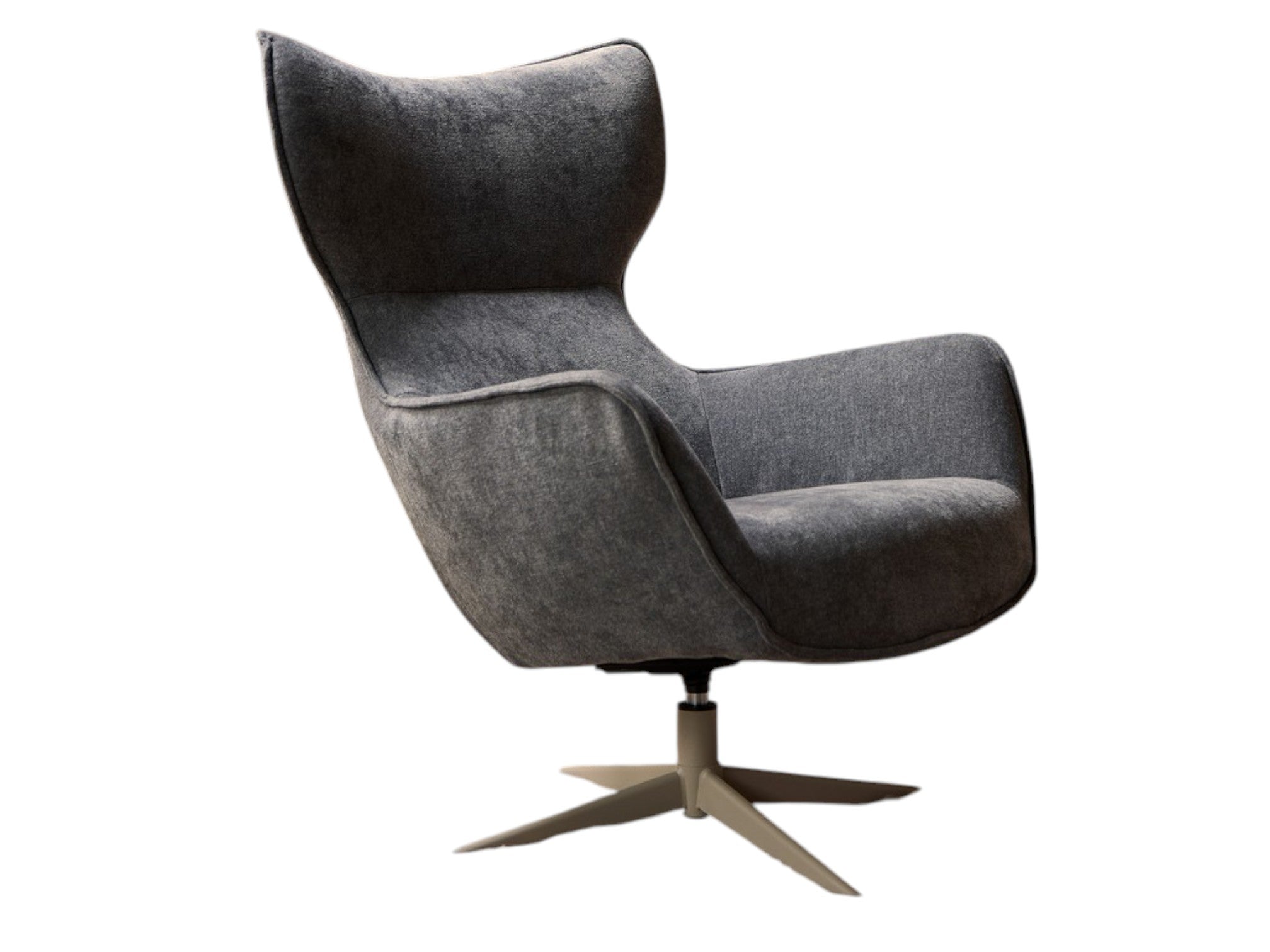 Sessel Jenny Anthrazit – Komfortabler Drehsessel mit Metallfuß, 76 x 78 x 102 cm, modernes Design