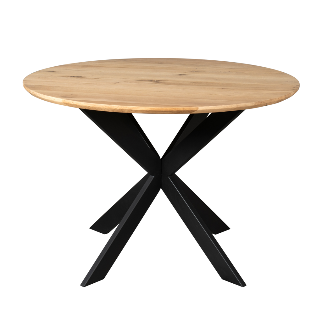 Esstisch Evoque Natur–massives FSC Eichenholz, Rund Ø110x76 cm