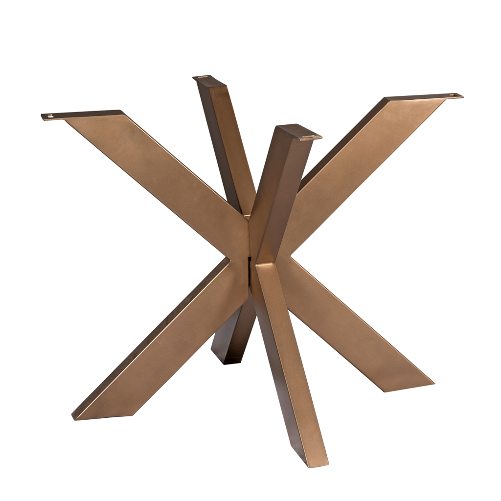 Matrix-Tischgestell Bronze – Metallfuß für runde Tischplatten Ø110–150 cm, 100×100×73 cm