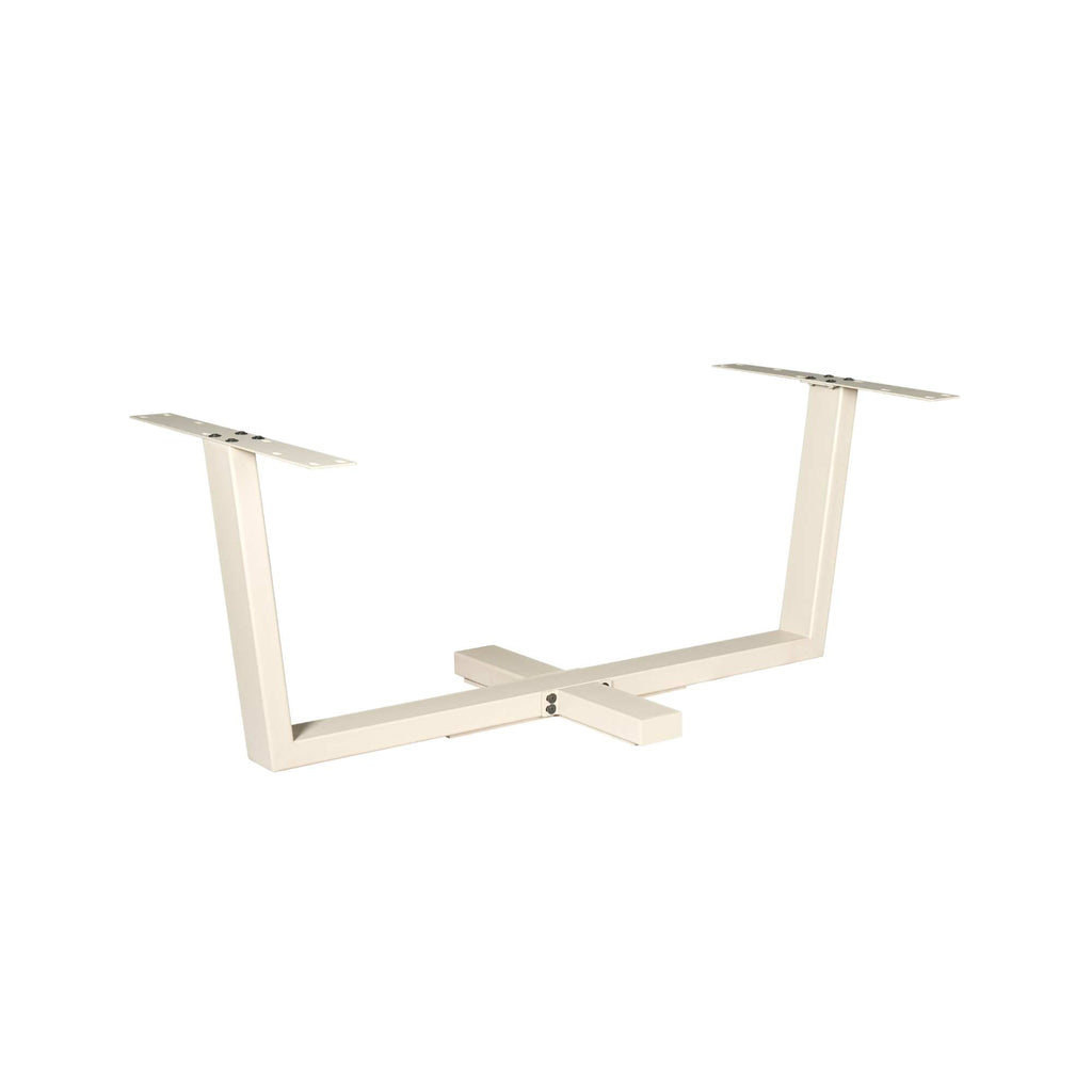 Tischgestell Kreuzbein Sand – elegantes Metallgestell mit Sandfinish, 180 x 80 x 73 cm, passend für Tischplatten 160–240 cm