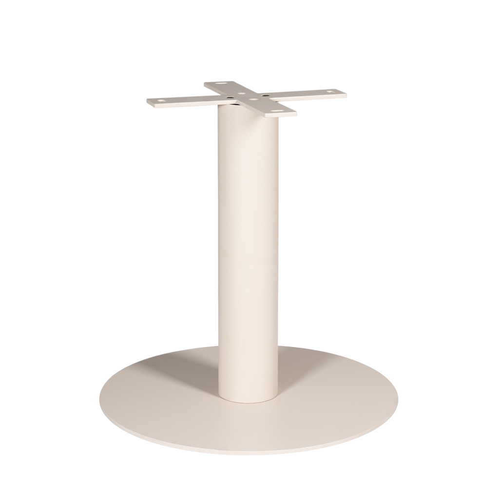 Säulen-Tischgestell Sand – Metallfuß für runde Tischplatten Ø110–140 cm, 70×70×73 cm