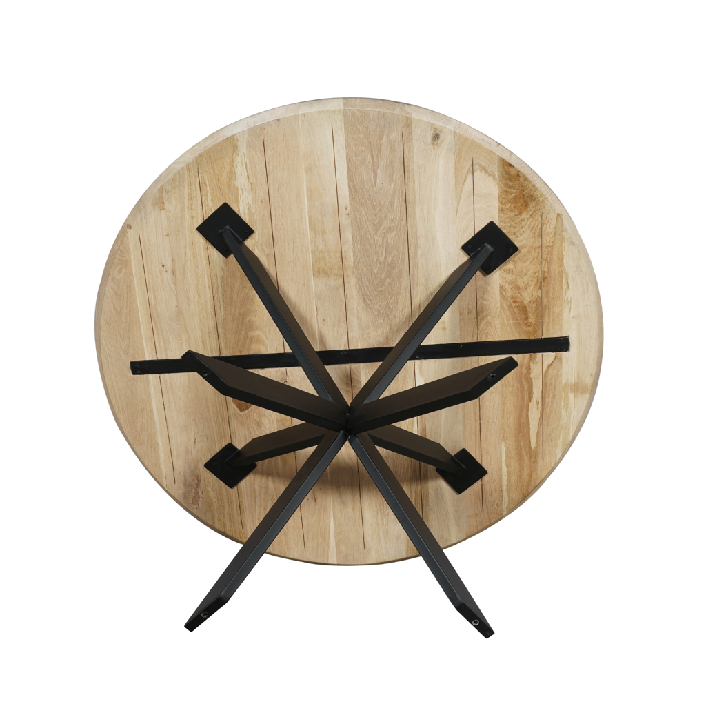 Esstisch Evoque Natur–massives FSC Eichenholz, Rund Ø110x76 cm