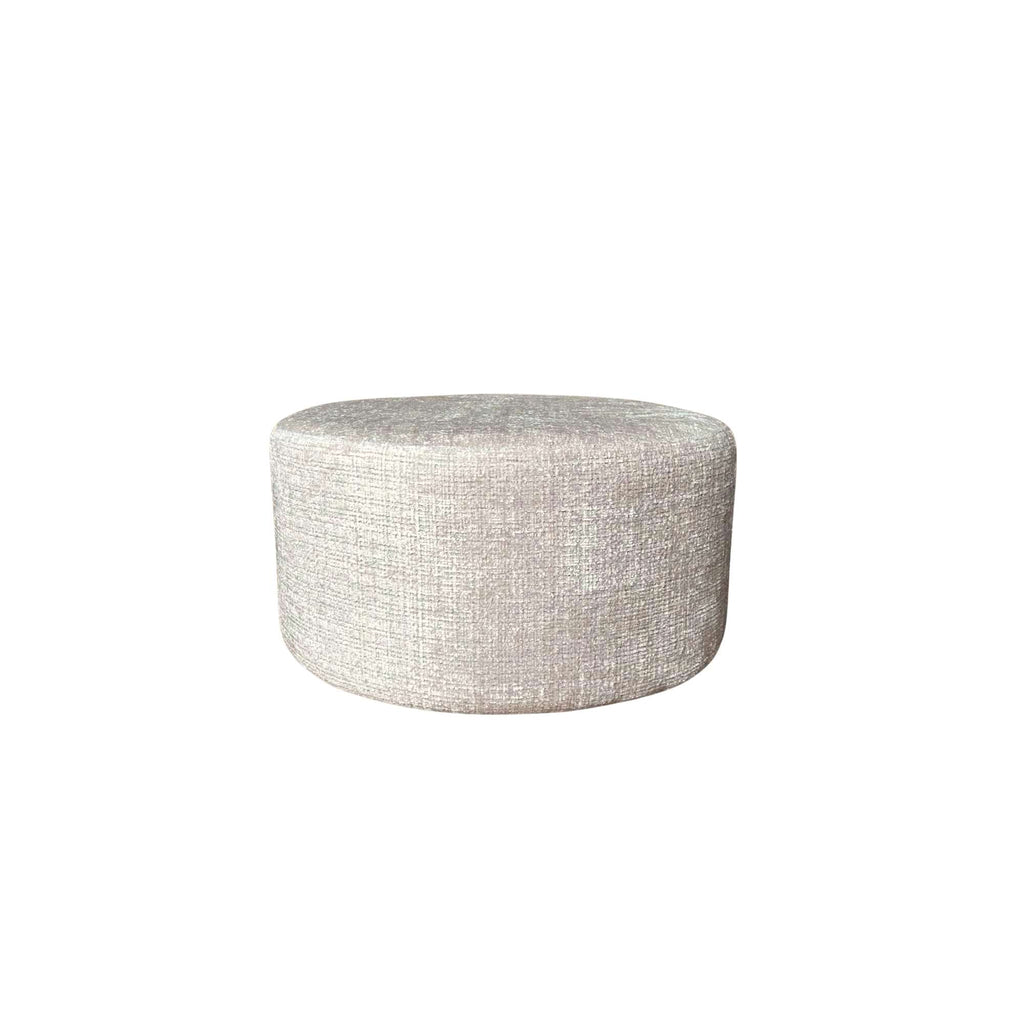 Runder Hocker MeinLieblingsplatz Beige – Pouf 60×32×60 cm, vielseitig als Sitzhocker, Fußhocker & Deko-Element