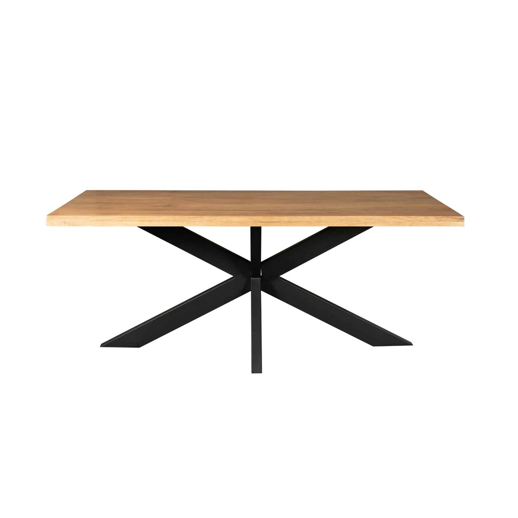 Esstisch Delta Natur – Mangoholz massiv, Rechteckig 200 x 100 x 76 cm