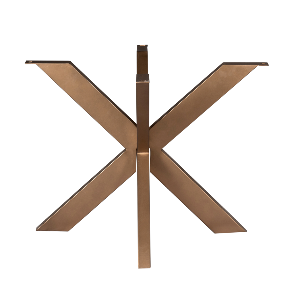 Matrix-Tischgestell Bronze – Metallfuß für runde Tischplatten Ø110–150 cm, 100×100×73 cm