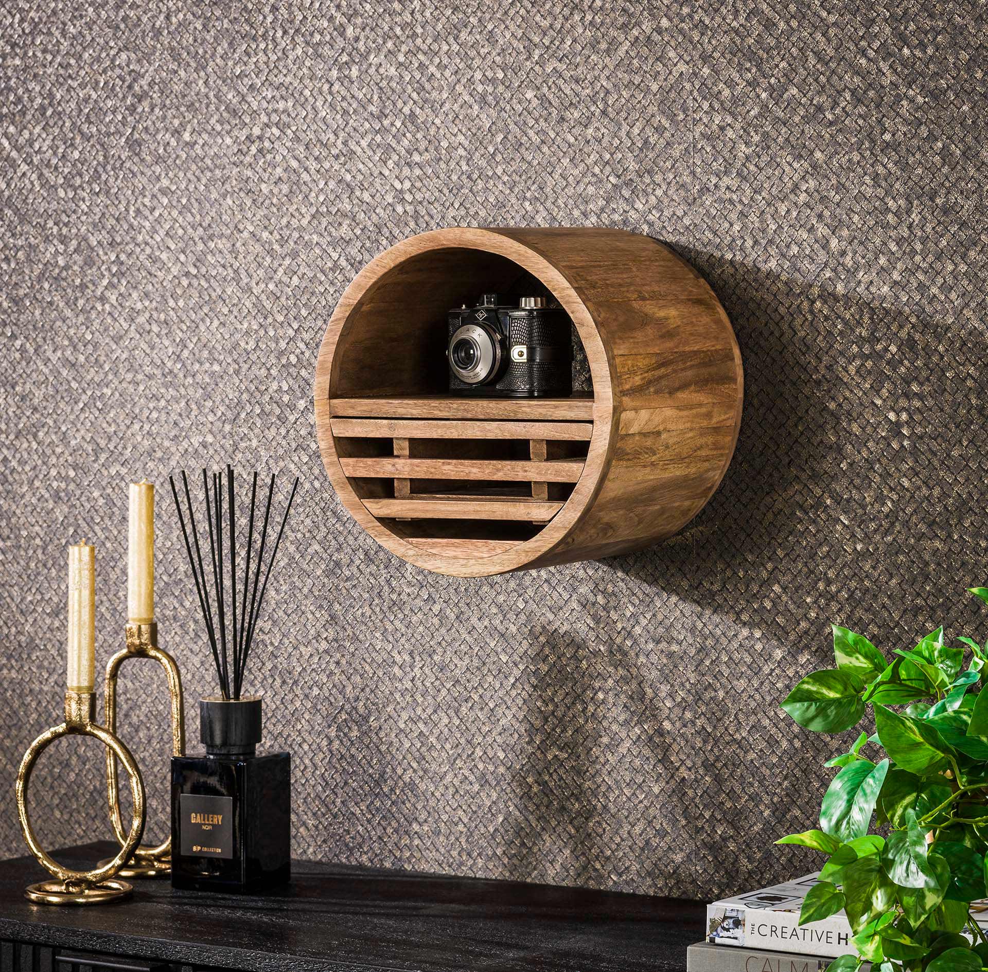 Regal – Olivo Classic – Massivholz Mango Sandfarbe