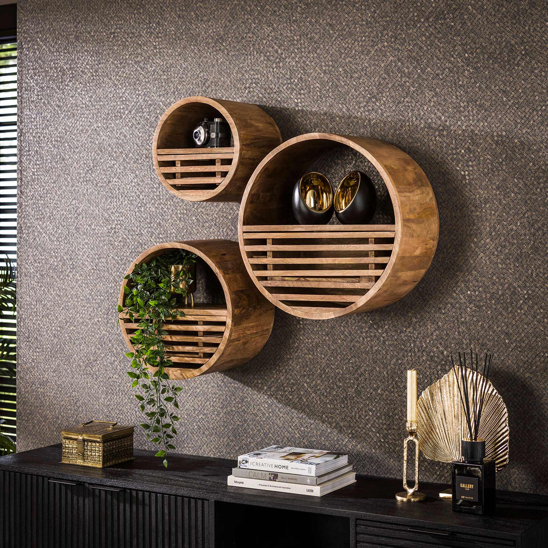 Regal – Olivo Classic – Massivholz Mango Sandfarbe