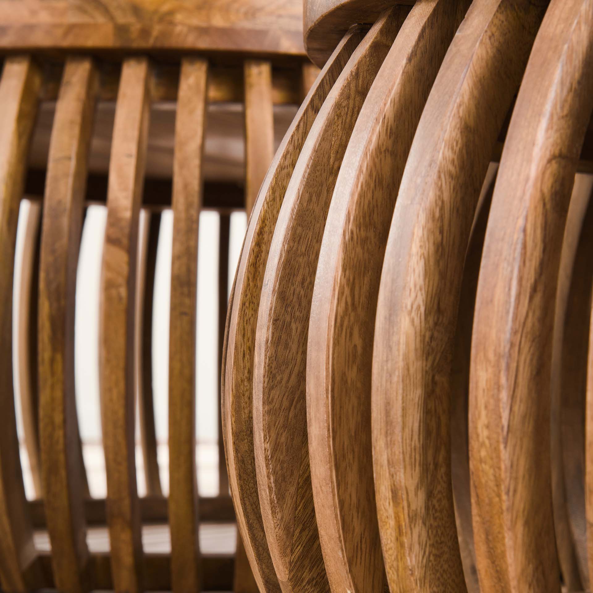 Couchtisch 2er Set Rotondo Curve – rundes Mangoholz-Design mit erhöhter Kante, Ø 78x40 cm & Ø 55x35 cm