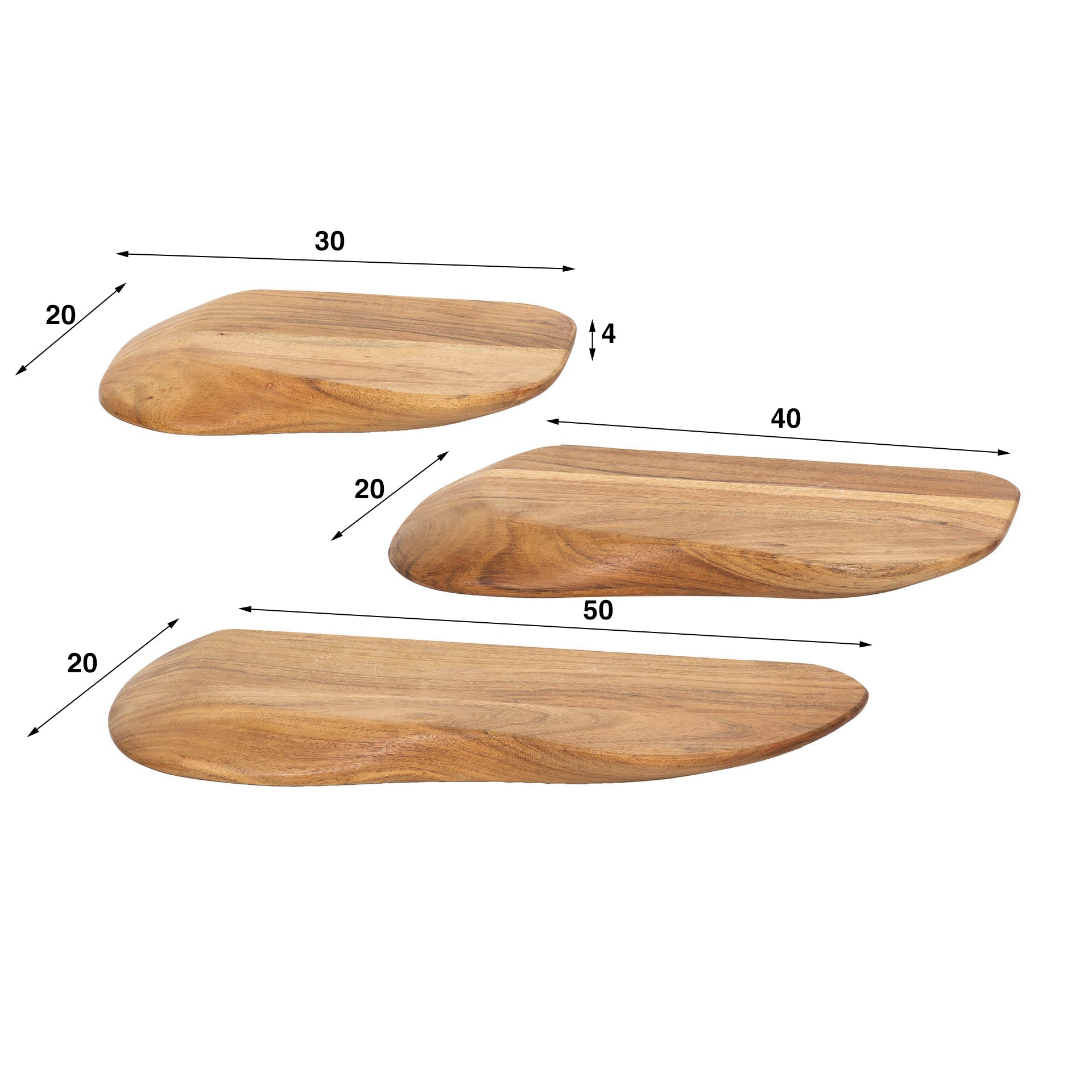Regal – Serra Frame – Massivholz Akazie natur