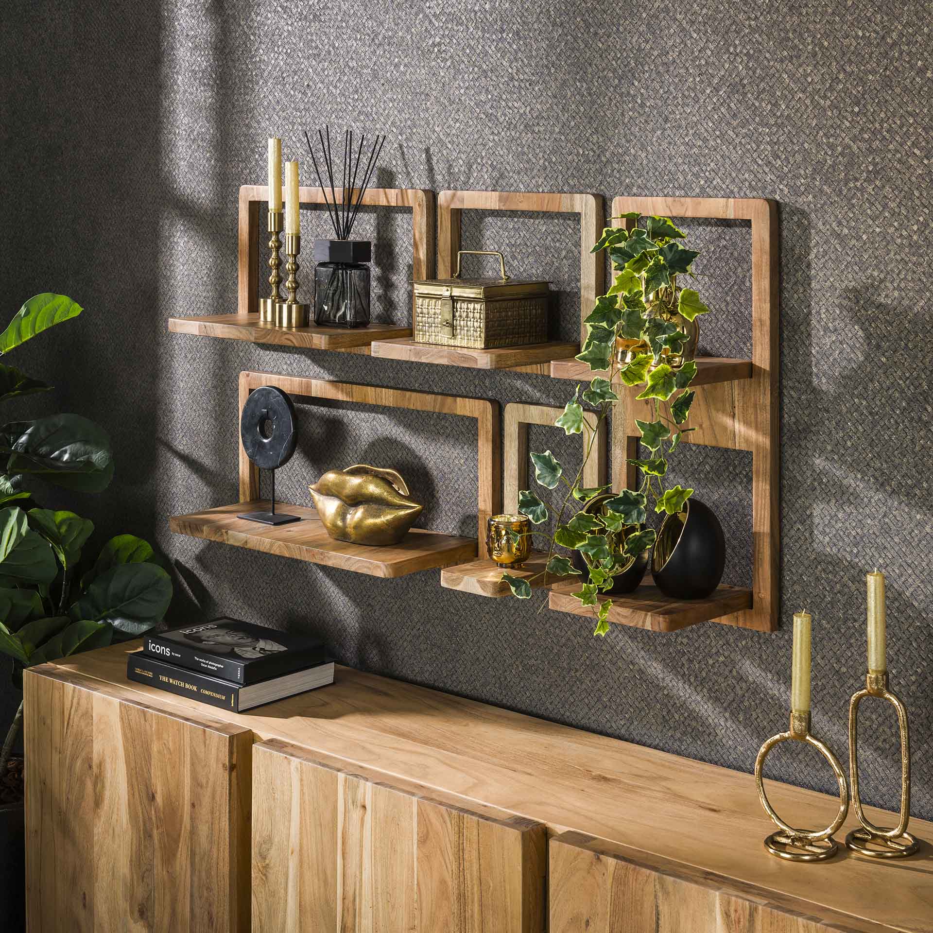 Regal – Nexa Vista – Massivholz Akazie natur