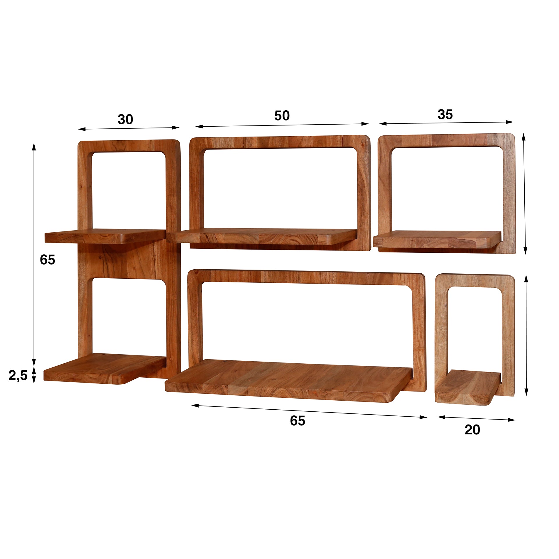 Regal – Nexa Vista – Massivholz Akazie natur