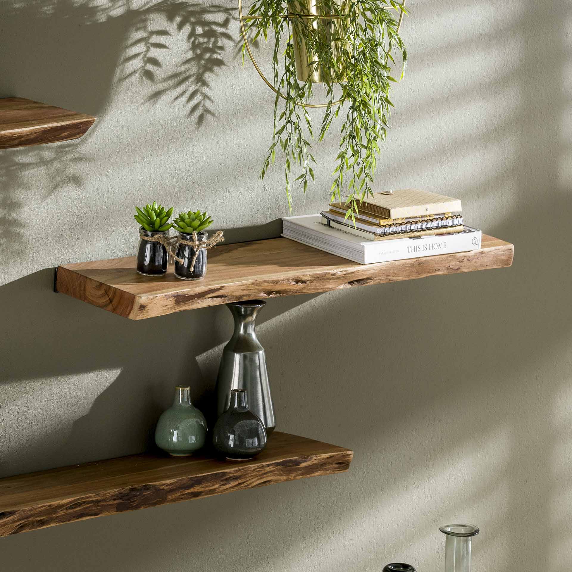 Regal – Avento Stone – Massivholz Akazie natur