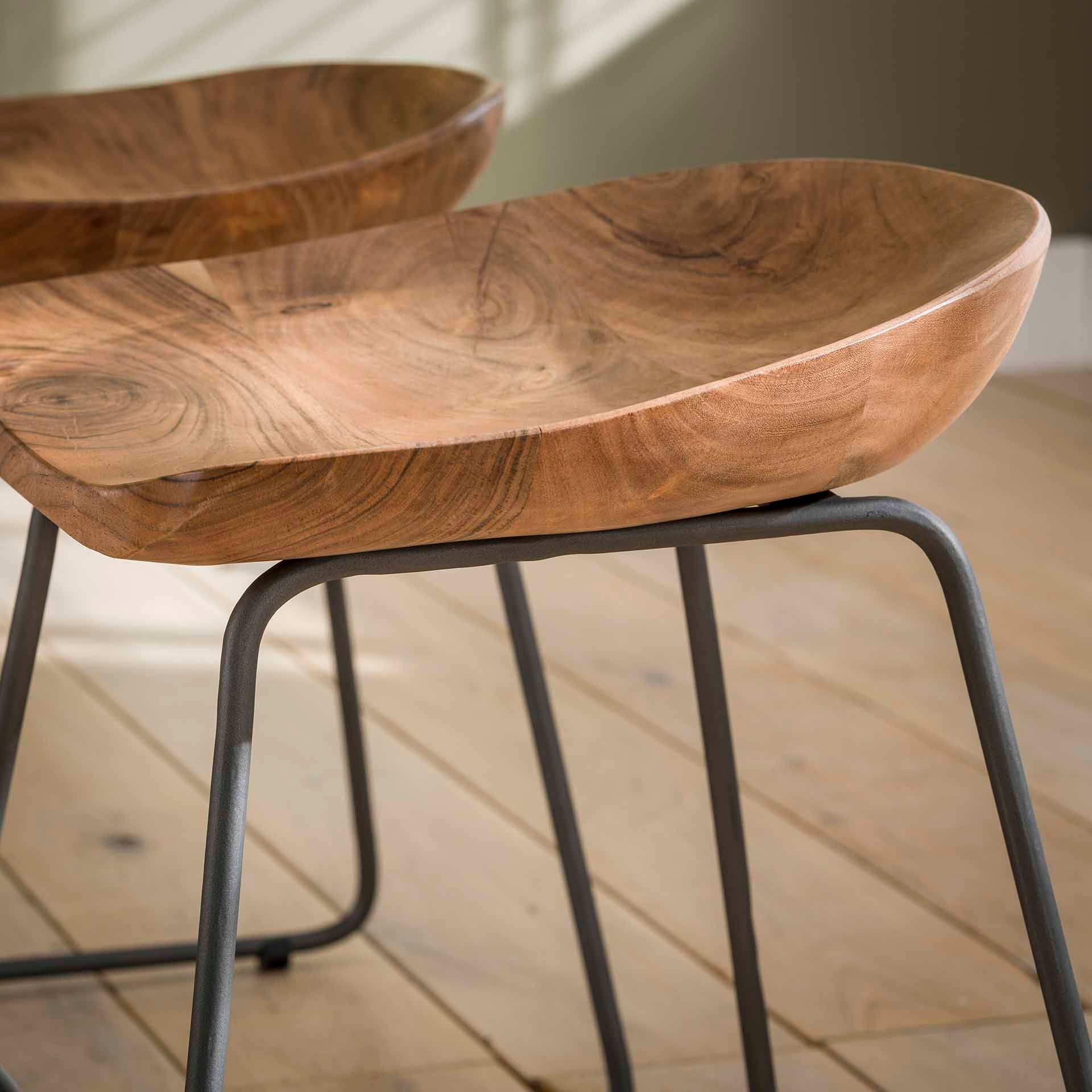 Hocker – Olivo Studio – Massivholz Akazie natur
